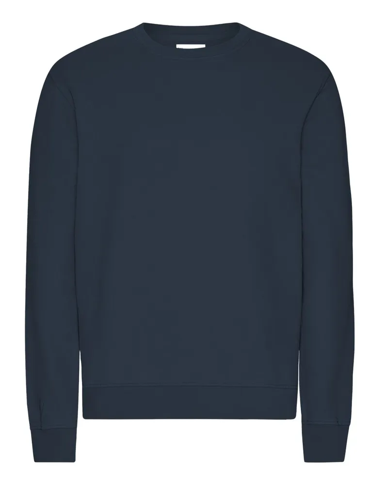 COLORFUL STANDARD Sweatshirt aus Bio-Baumwolle in Washed-Optik in Marine