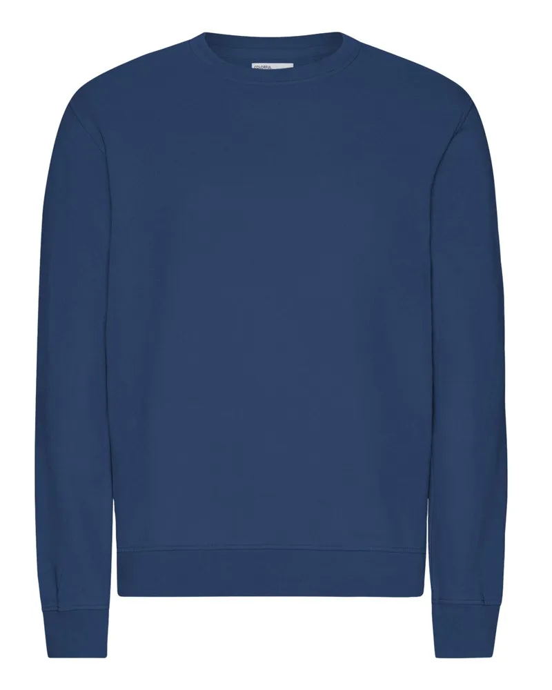 COLORFUL STANDARD Sweatshirt aus Bio-Baumwolle in Washed-Optik in Marine