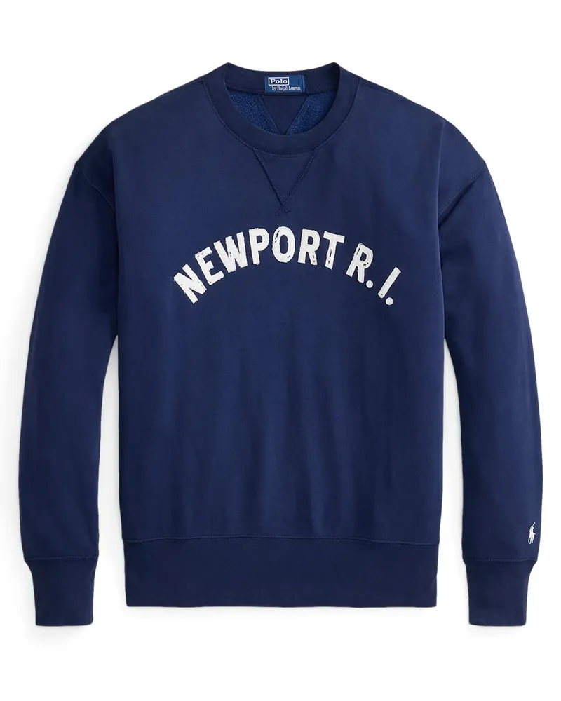 Ralph Lauren Sweatshirt aus einem Baumwoll-Mix mit Label-Schriftzug in Marine