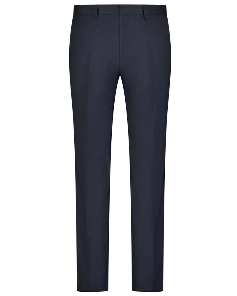 Roy Robson Anzughose aus einem Woll-Mix mit Pepitamuster, Slim Fit in Marine