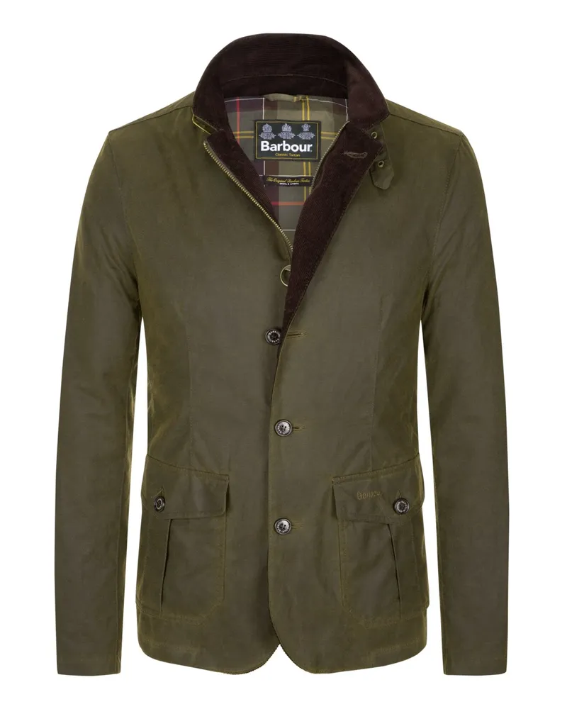 Barbour Gewachste Freizeitjacke in Oliv