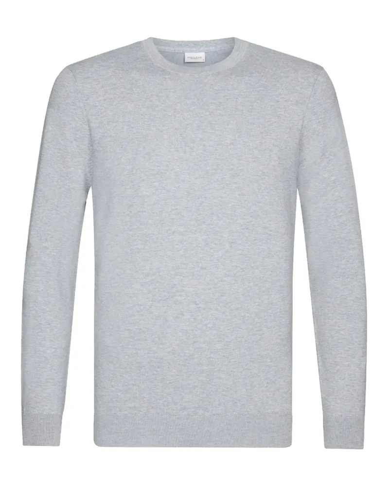 Profuomo Leichter Pullover aus TENCEL™ Lyocell und Seide in Hellgrau