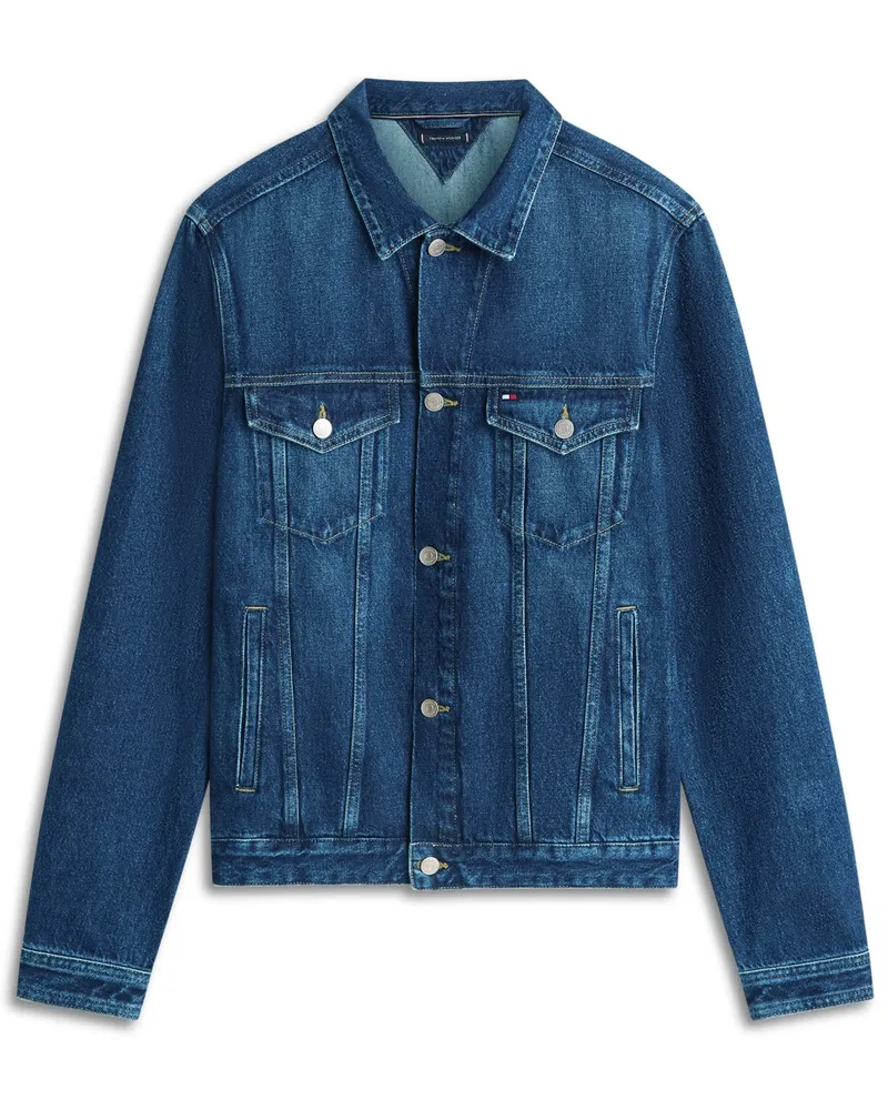 Tommy Hilfiger Jeansjacke aus Baumwolle mit Logo-Stickerei, Regular Fit in Denim