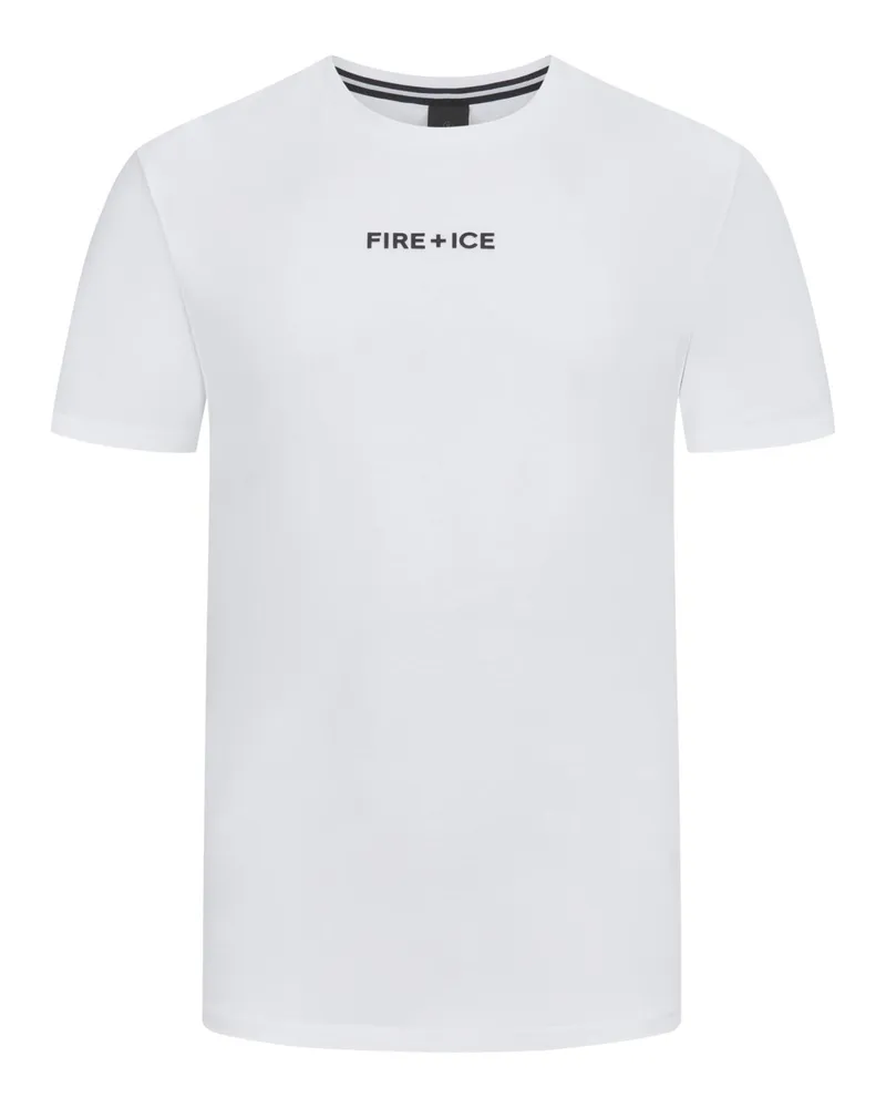 Bogner Fire & Ice Unifarbenes T-Shirt mit gedrucktem Label-Schriftzug in Weiß