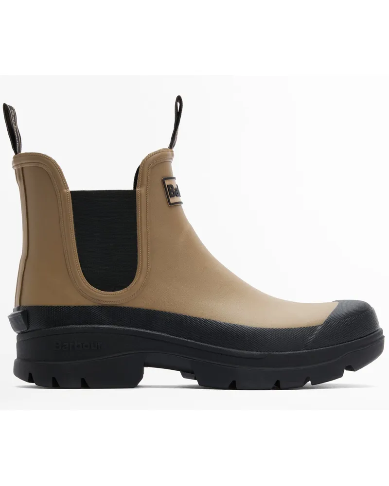 Barbour Gummistiefel Nimbus in Chelsea-Form mit Label-Emblem in Beige