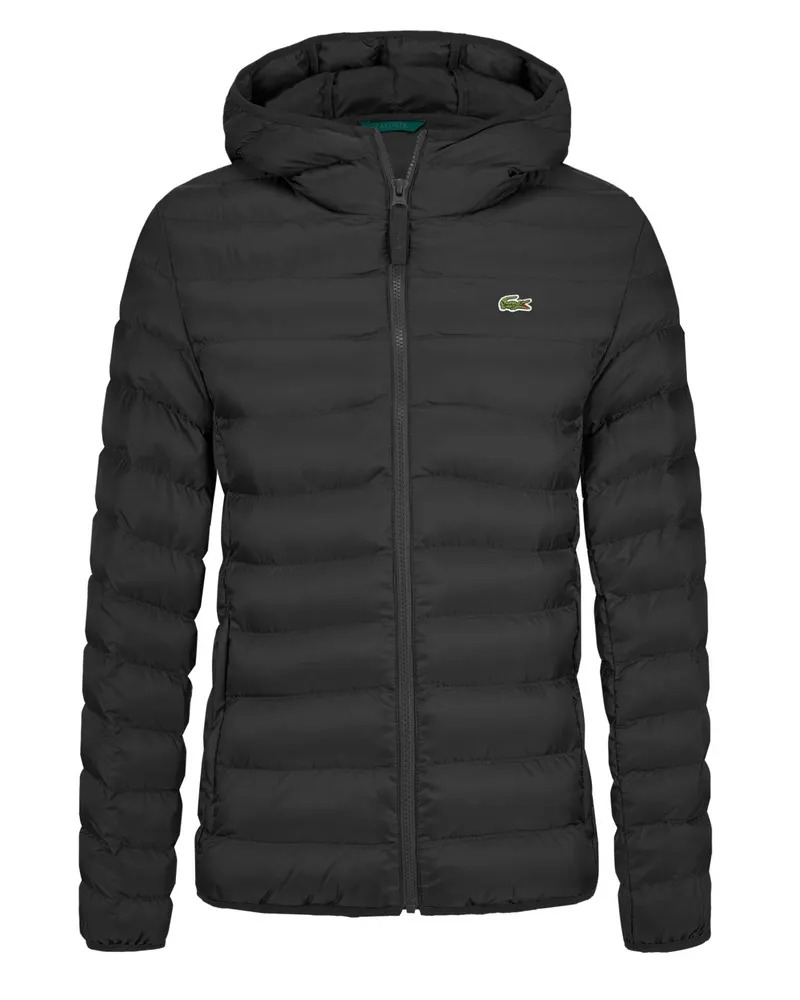Lacoste Steppjacke mit Kapuze Thermore-Ausrüstung in Schwarz