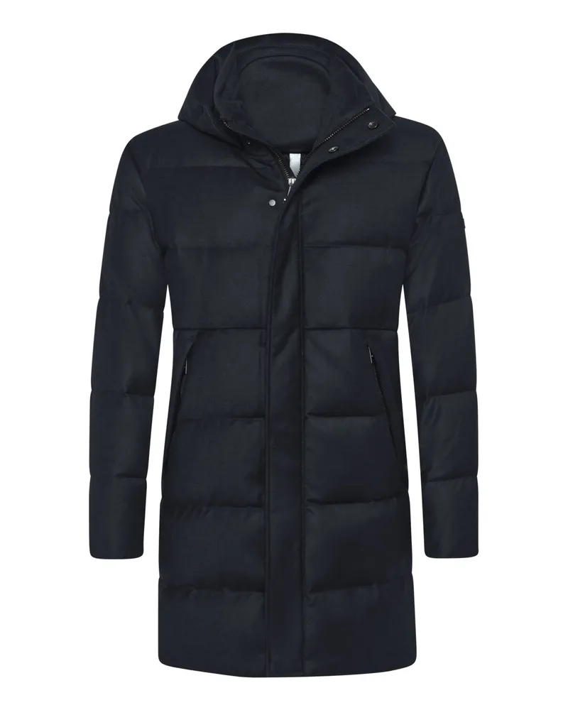 DUNO Daunenparka Magnus L aus einem Schurwolle-Kaschmir-Mix in Marine