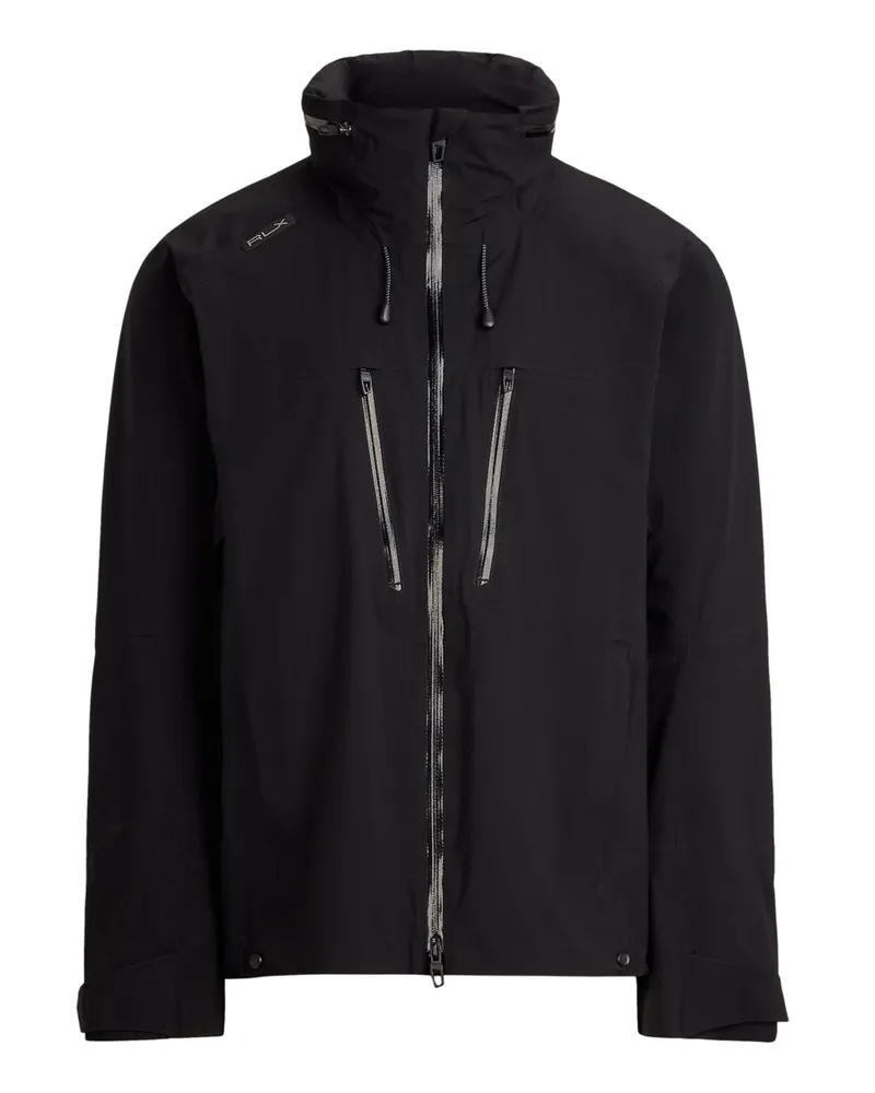Ralph Lauren RLX-Funktionsjacke mit verstaubrarer Kapuze, Regular in Schwarz