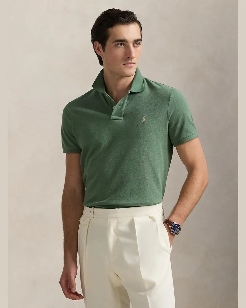 Ralph Lauren Piqué-Poloshirt, Slim Fit in Grün