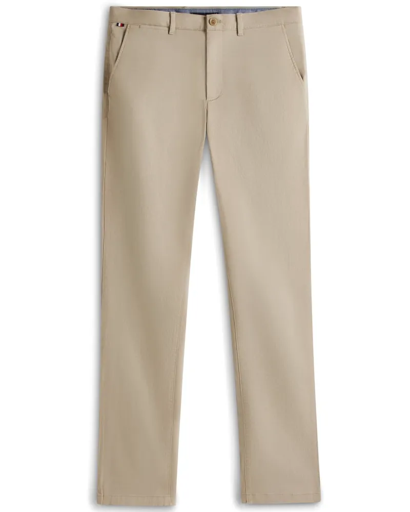 Tommy Hilfiger Softe Twill-Chino Denton mit Stretch-Anteil, Straight Fit in Khaki