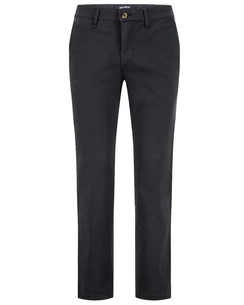 Atelier GARDEUR Glatte Chino Benito mit Stretch-Anteil, Modern Fit in Schwarz