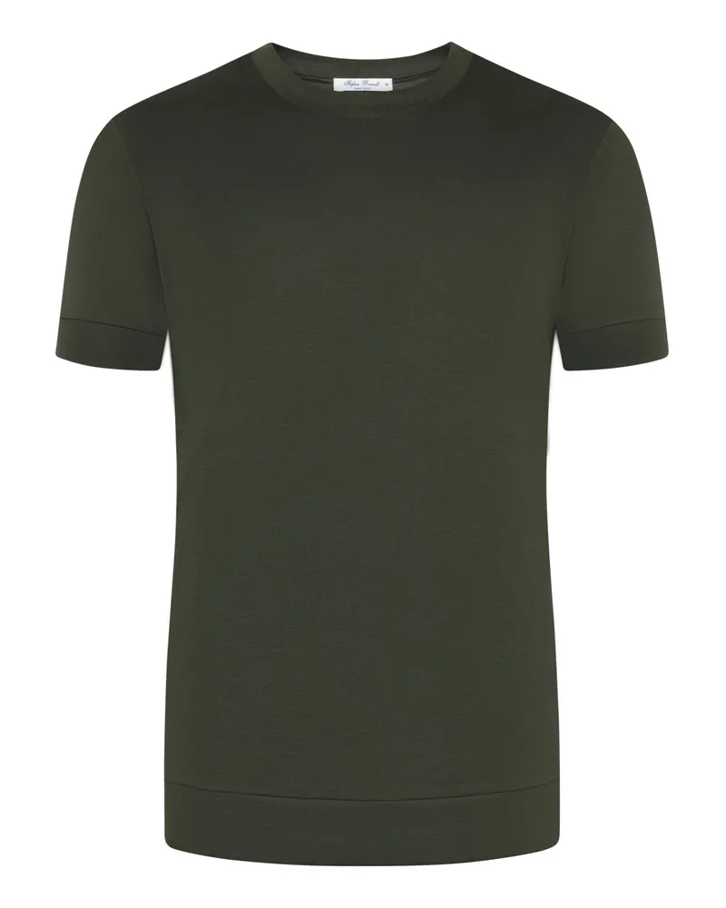 Stefan Brandt T-Shirt aus Pima-Baumwolle in Grün
