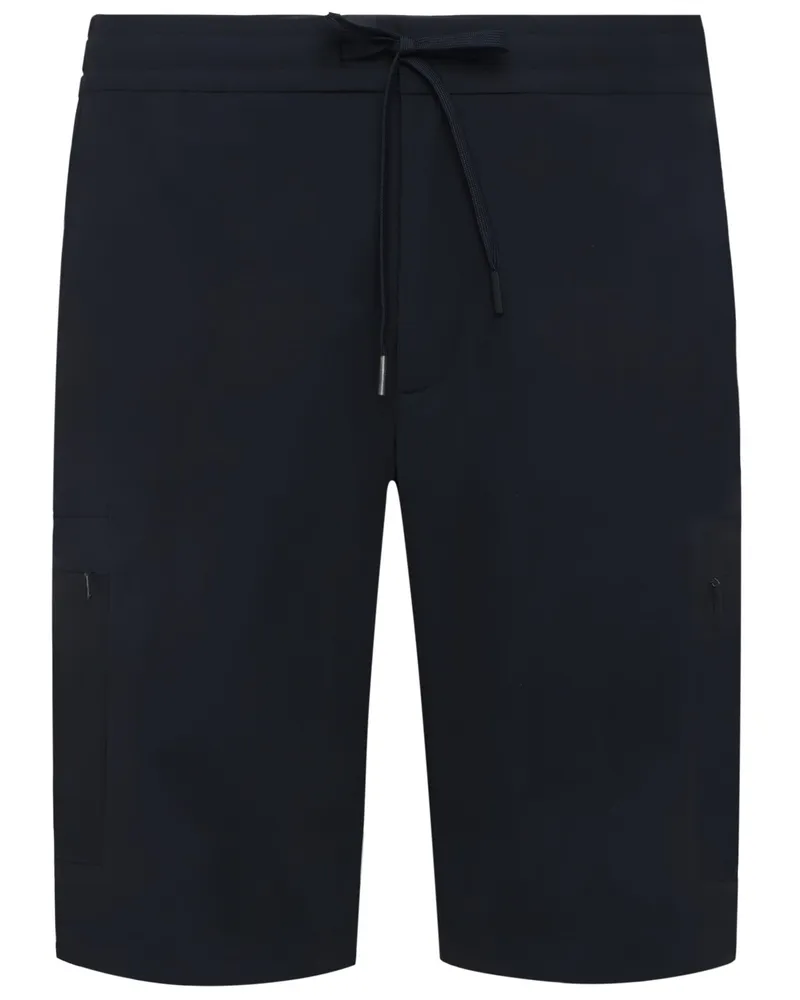 DUNO Glatte Cargoshorts in Stretch-Qualität in Marine