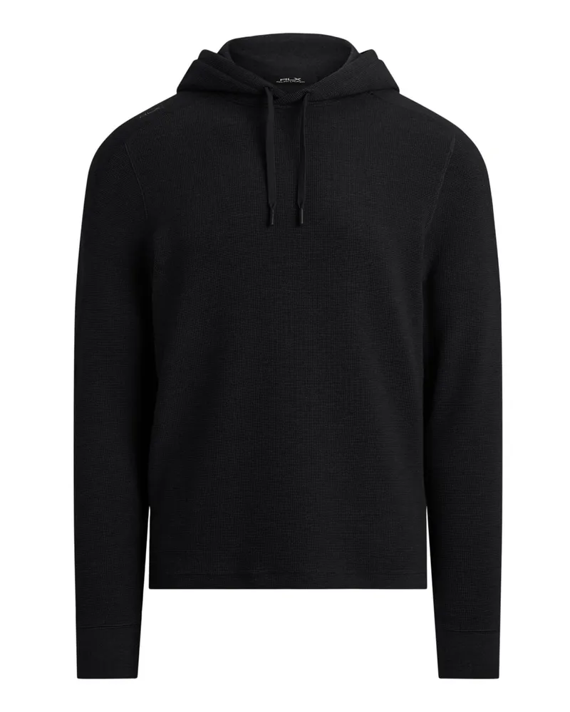 Ralph Lauren RLX Strick-Hoodie aus einem Lyocell-Mix und Stretch in Schwarz