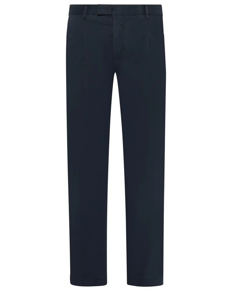 PT TORINO Glatte Chino aus einem Baumwoll-Stretch in Marine