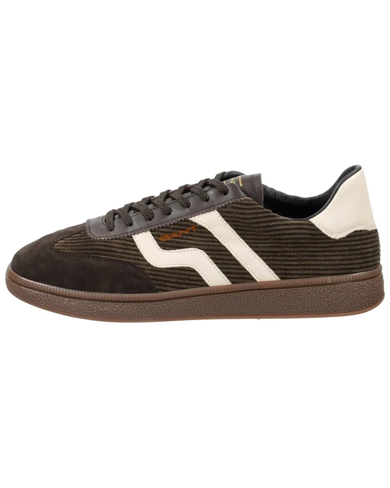 Gant Runner-Sneaker aus einem Velours-Cord-Mix in Retro-Optik in Dunkelbraun