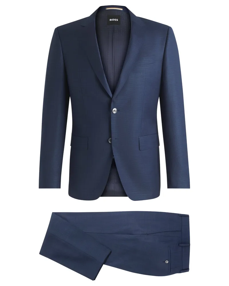 HUGO BOSS Anzug aus Super 120 Schurwolle, Slim Fit in Marine