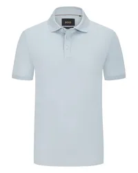 HUGO BOSS Unifarbenes Poloshirt in Jersey-Qualität Hellblau