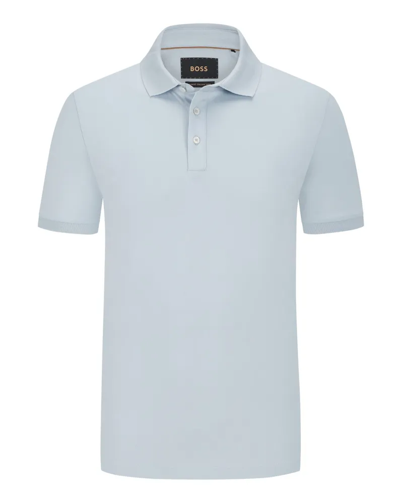 HUGO BOSS Unifarbenes Poloshirt in Jersey-Qualität Hellblau