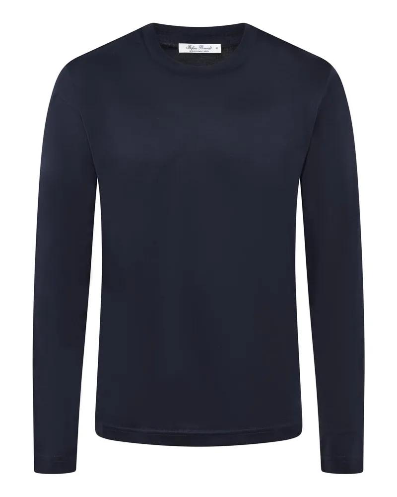 Stefan Brandt Edles Longsleeve Eli La Super 60 aus Sea Island Baumwolle in Marine