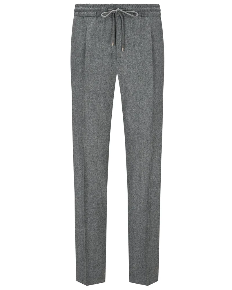Briglia 1949 Softe Reda Active Wollhose mit Dehnbund und Bundfalte, Modern Fit in Hellgrau