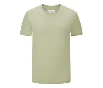Homewear T-Shirt aus meliertem Baumwoll-Leinen-Mix