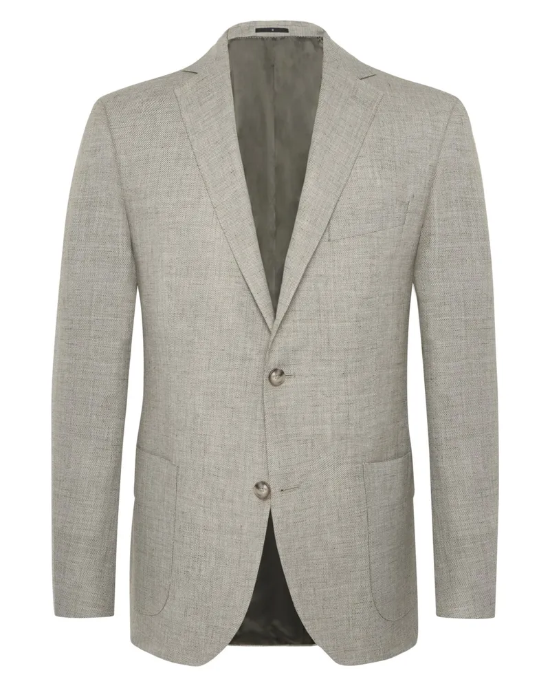 Dressler Einreiher-Sakko aus einem Leinen-Schurwolle-Mix in Hellgrün