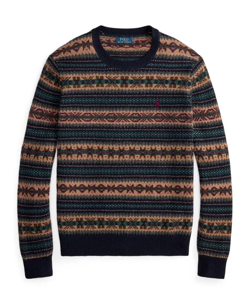 Ralph Lauren Strick-Pullover aus Wolle mit Norweger-Muster in Multicolor