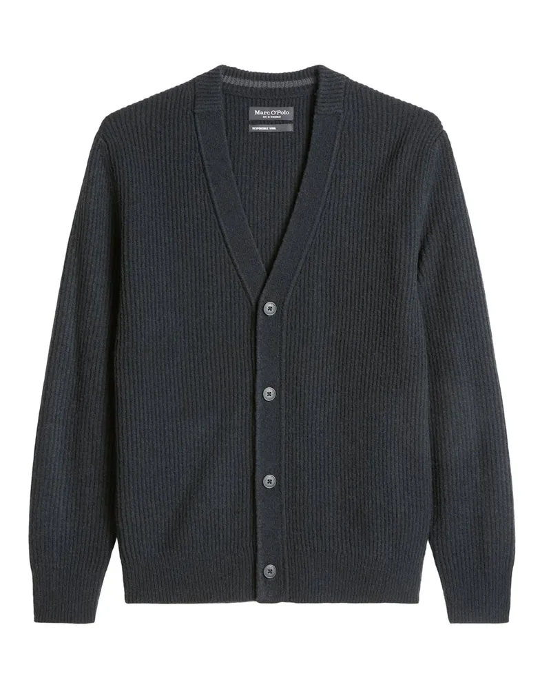 Marc O'Polo Softer Cardigan aus einem Woll-Mix in Schwarz