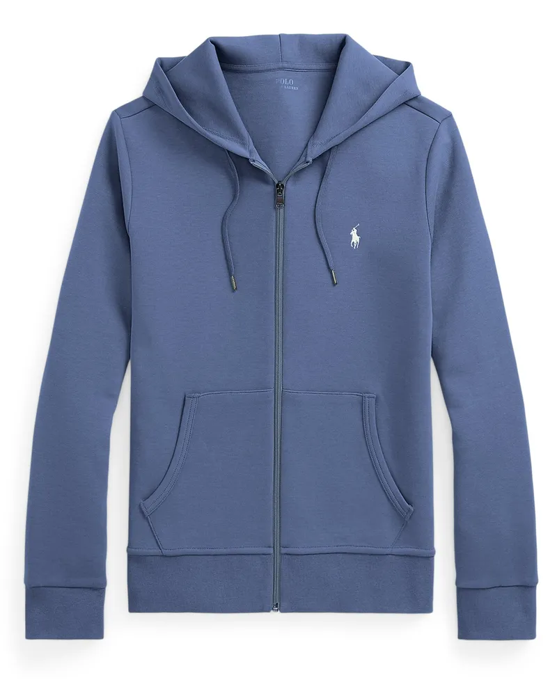 Ralph Lauren Sweatjacke mit Kapuze und Logo-Aufnäher in Blau
