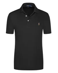 Ralph Lauren Poloshirt Slim Fit in Jersey-Qualität Schwarz