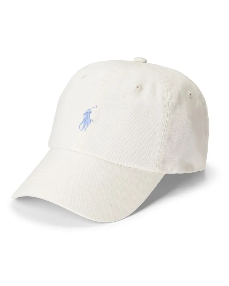 Ralph Lauren Baseball-Cap mit Poloreiter-Stickerei in Weiß