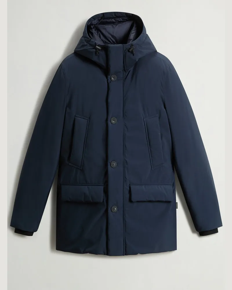 Woolrich Cloud Arctic Daunen-Parka mit Kapuze in Marine