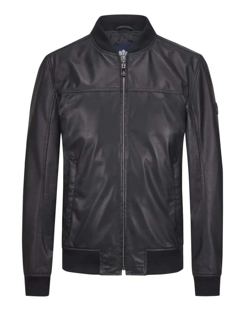 JOOP! Blouson aus Nappaleder in Schwarz