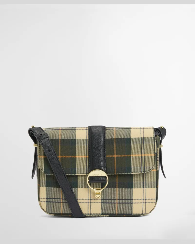 Barbour Crossbody Damentasche mit Tartan Muster in Grün