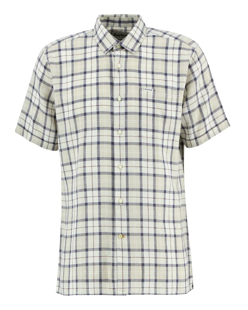 Barbour Leichtes Kurzarmhemd aus einem Lyocell-Leinen-Mix, Regular in Beige