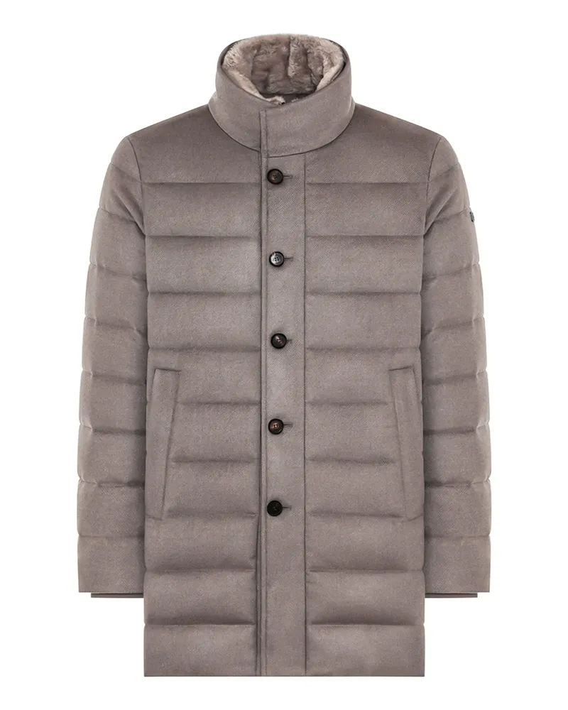 DUNO Gesteppte Wolljacke Orlando F Prato mit Daunenfüllung, Regular Fit in Beige