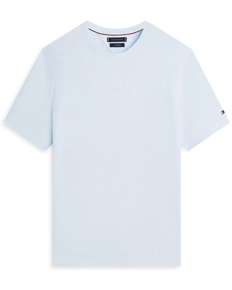 Tommy Hilfiger Leichtes Strickshirt aus einem Leinen-Mix in Hellblau