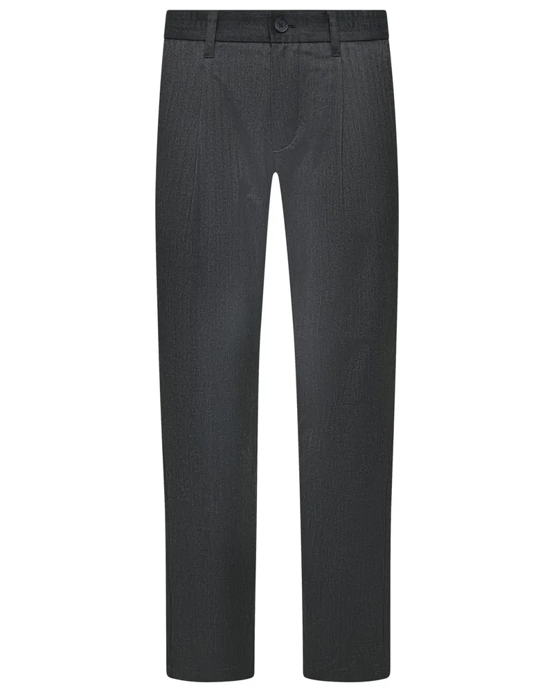 Marc O'Polo Chino Morot Jogger in Woll-Haptik, Tapered Fit in Schwarz