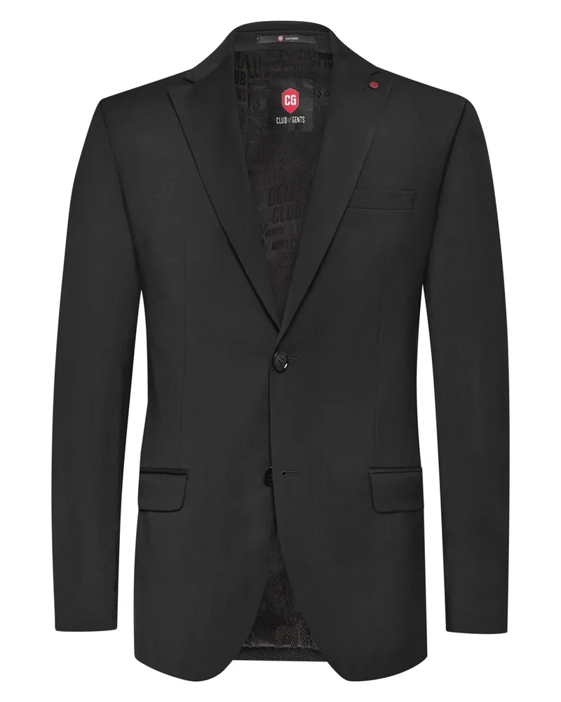 CG Anzugsakko aus Schurwolle mit Stretchanteil, Slim Fit in Schwarz