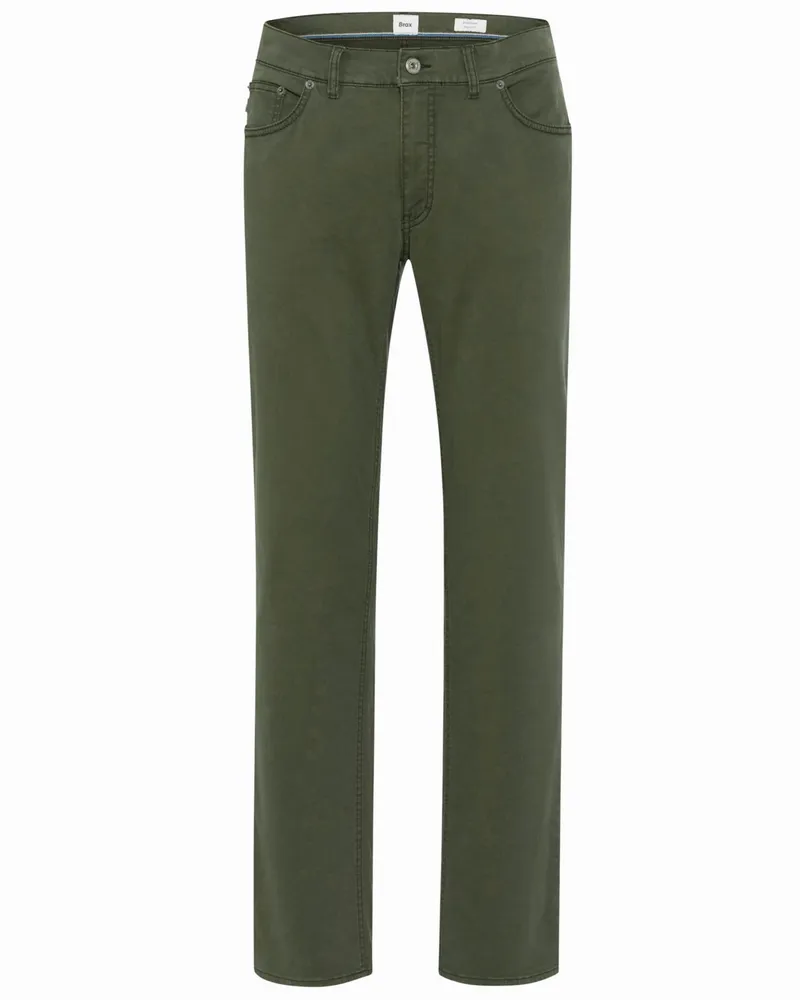Brax 5 Pocket-Hose Cadiz Marathon, Straight Fit in Oliv
