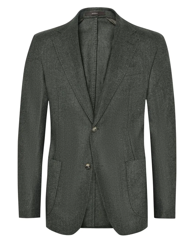 windsor. Einreihiges Wollmix-Sakko Giro mit fallendem Revers, Shaped Fit in Tanne