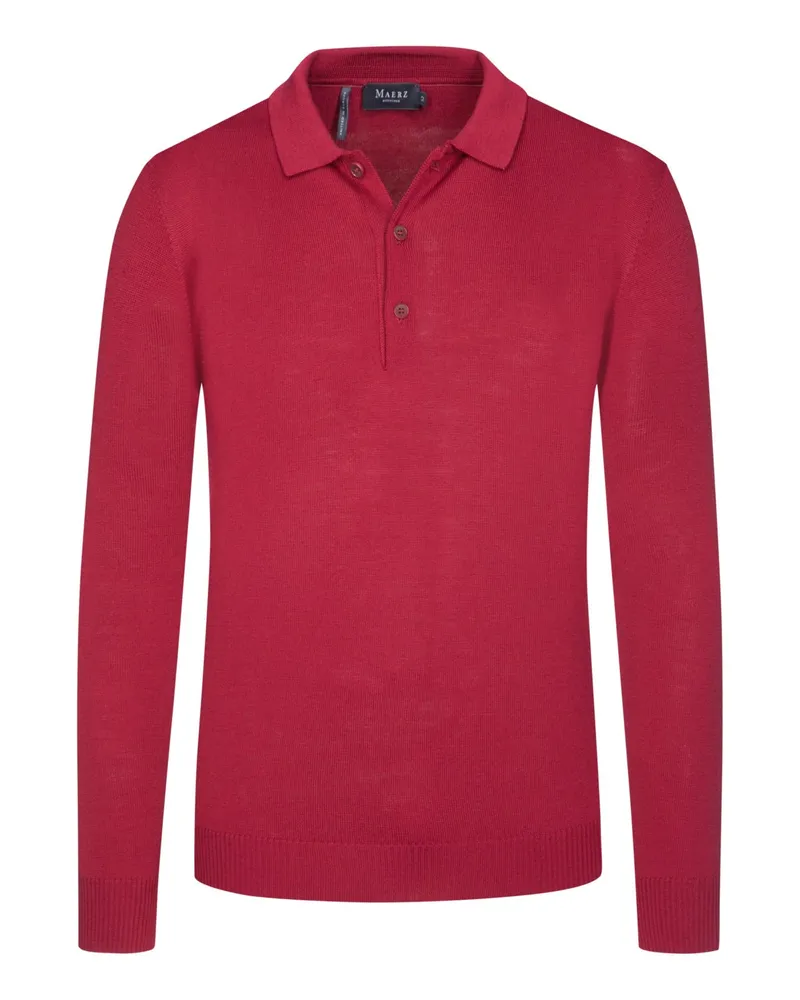Maerz Pullover mit Polo-Kragen in Bordeaux