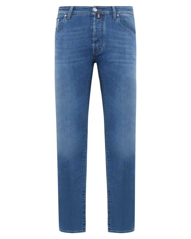Jacob Cohën Stretchjeans Bard in dezenter Used-Optik, Slim Fit in Hellblau