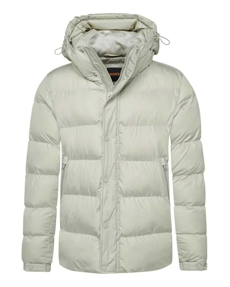 HUGO BOSS Wasserabweisende Steppjacke mit Kapuze und synthetischer Füllung in Schilf