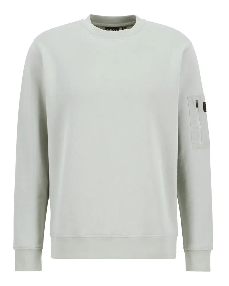 Barbour Softes Sweatshirt mit Ärmeltasche und und Logo-Patch in Mint