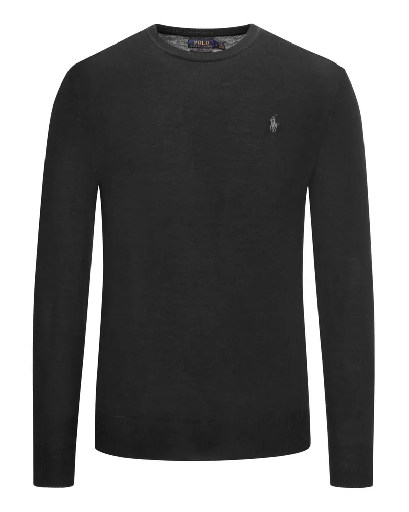 Ralph Lauren Leichter Pullover aus Merinowolle, Slim Fit in Anthrazit