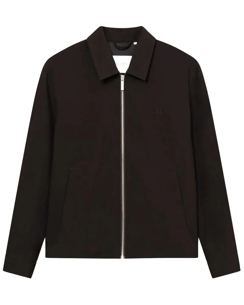 LES DEUX Urbanes Overshirt im Woll-Mix mit Zip in Schwarz