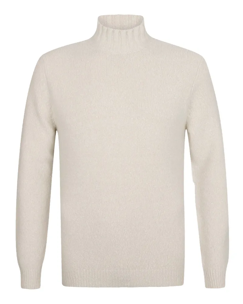 Profuomo Softer Pullover aus einem Wollmix mit Turtleneck in Beige