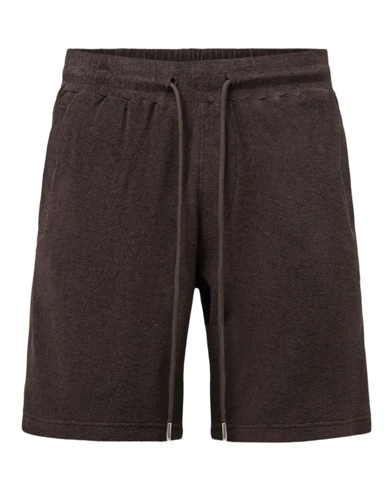 Drykorn Shorts aus einem Frottee-Jersey in Dunkelbraun